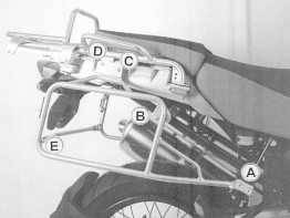 Suitcase bracket set BMW R 1200 GS Adventure