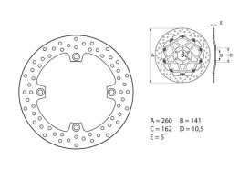 Rear brake disc Suzuki DL 1000 V STROM