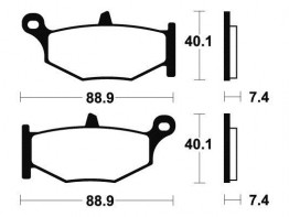 Braking pads rear Suzuki GSX R 600