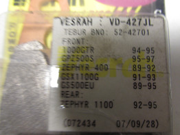 Bremsbeläge hinten Kawasaki ZEPHYR 1100