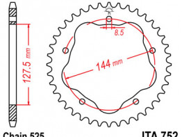 Achtertandwiel Ducati 848