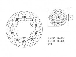 Brake disc front Yamaha XJR 1300