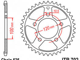 Achtertandwiel Aprilia RSV 1000
