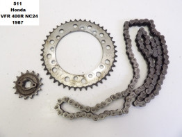 Ketting en tandwielset Honda VFR 400 R