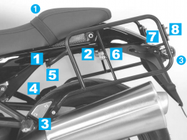 Kofferbeugel set Moto Guzzi Griso