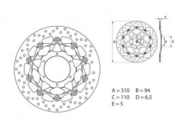 Brake disc front Honda CBR 600 RR
