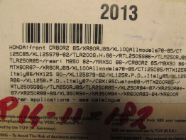 Bremsbeläge hinten Honda XL 250