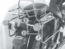 Suitcase bracket set Triumph Bonneville America