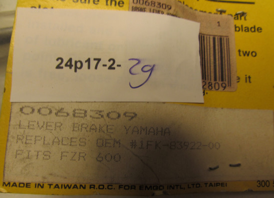 Braking lever Yamaha FZR 600