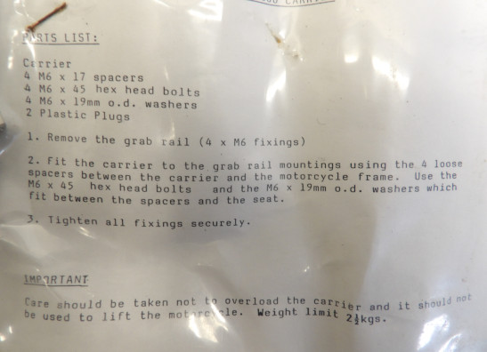 Gepacktrager Kawasaki GPX 600