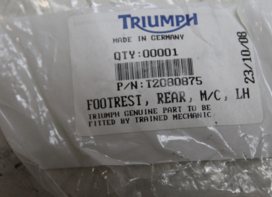 Soziusfussraste links Triumph Speed Triple 1050