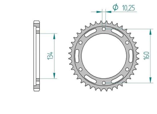 Chain and sprocket kit Honda CBR 600 F