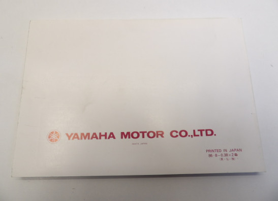 Instructieboekje Yamaha TT 350