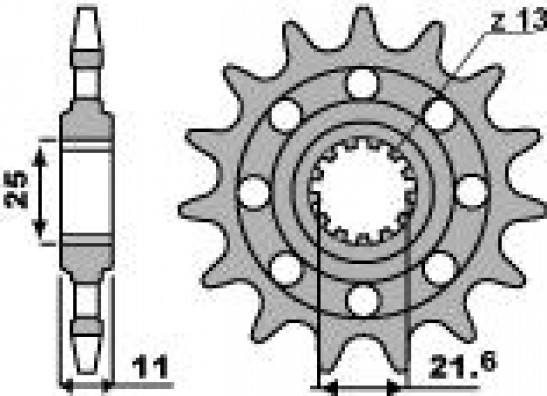 Front sprocket Yamaha YZF R6
