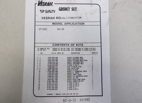 Dichtung Honda VF 750 C Magna