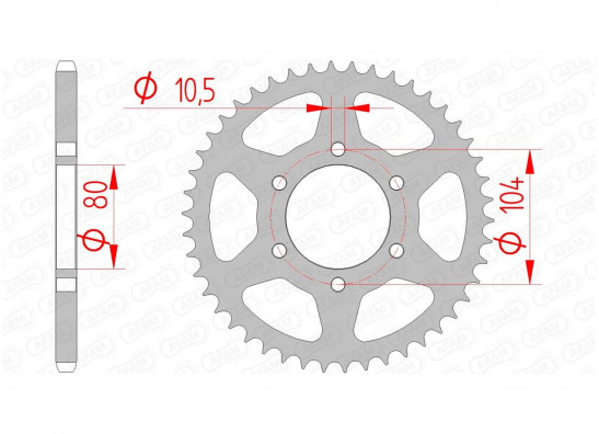 Rear sprocket Kawasaki ER 6