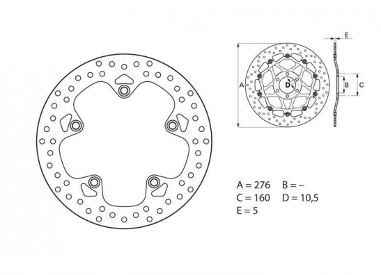 Rear brake disc BMW R 1200 GS LC