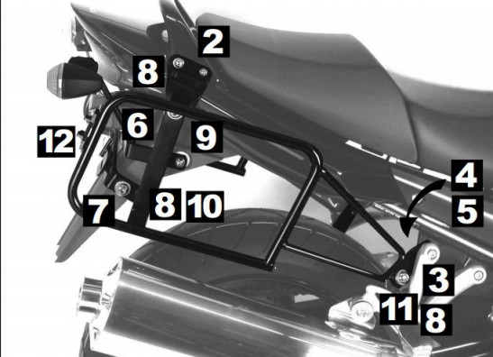 Koffer halter set Suzuki GSX F 650