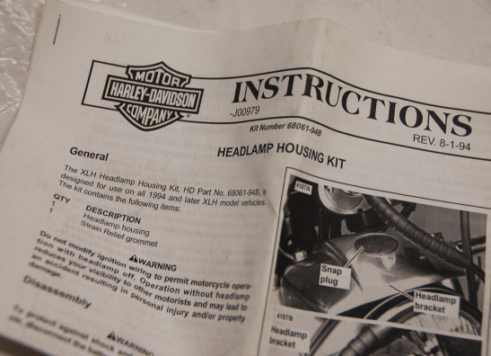 Koplamp Harley Davidson Sportster