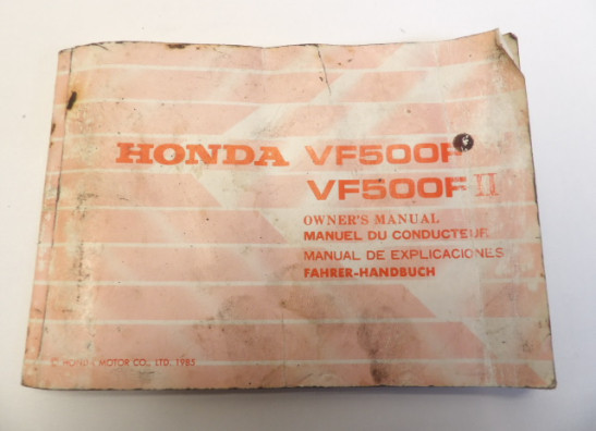 Instructieboekje Honda VF 500 