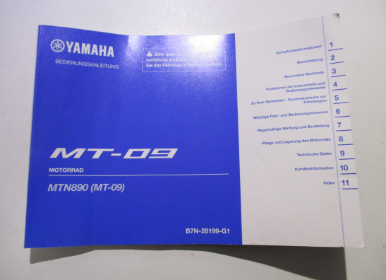 Manuel Yamaha MT 09