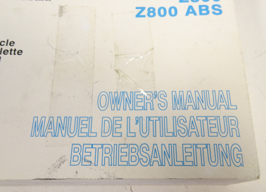 Instructieboekje Kawasaki Z 800