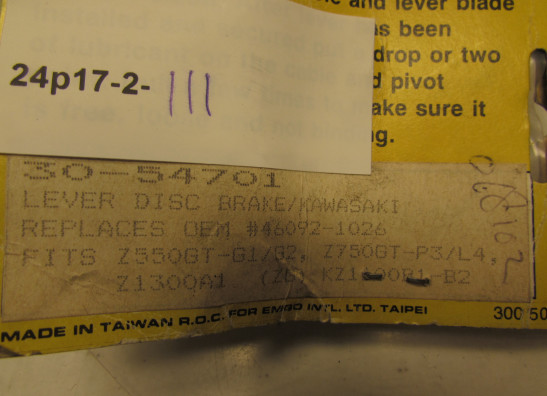 Koppelingshandle Kawasaki Z 550 GT