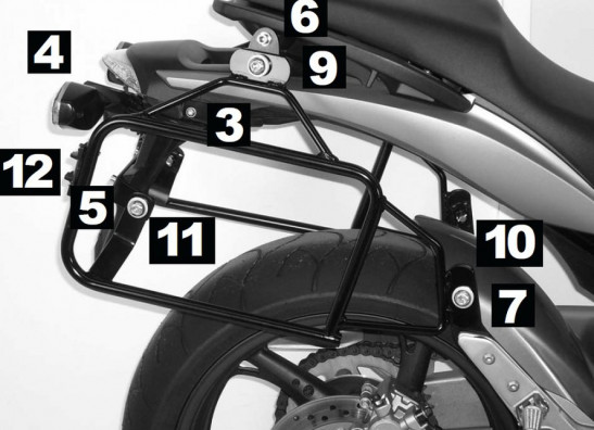 Koffer halter set Honda CB 600 F