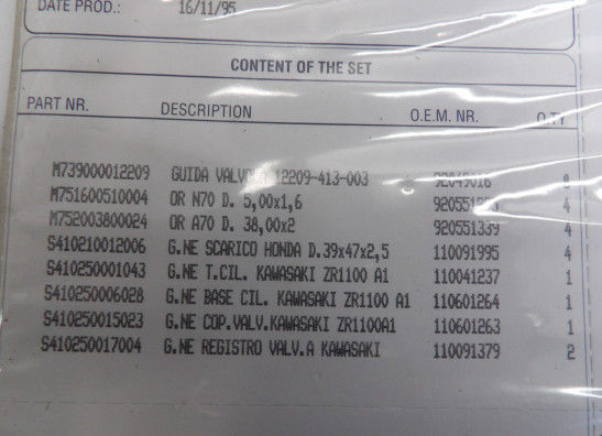 Dichtung Kawasaki ZEPHYR 1100