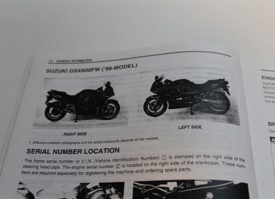 Werkplaatshandboek Suzuki GSX F 600