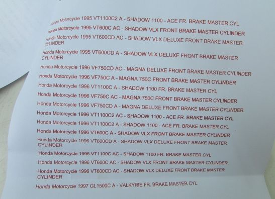 Braking lever Honda Overige Honda