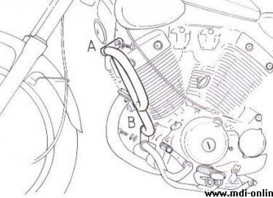 Motorschutzbugel Sturzbugel Yamaha XV 535 Virago