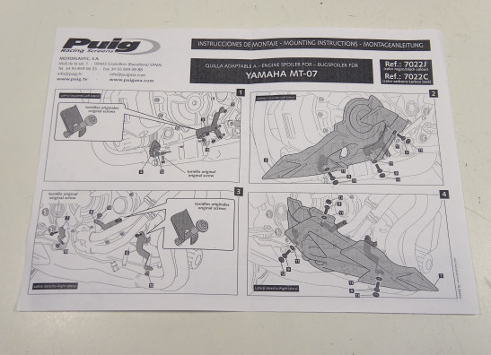 Verkleidung unten Yamaha MT 07