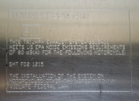 Uitlaat Triumph Tiger Explorer