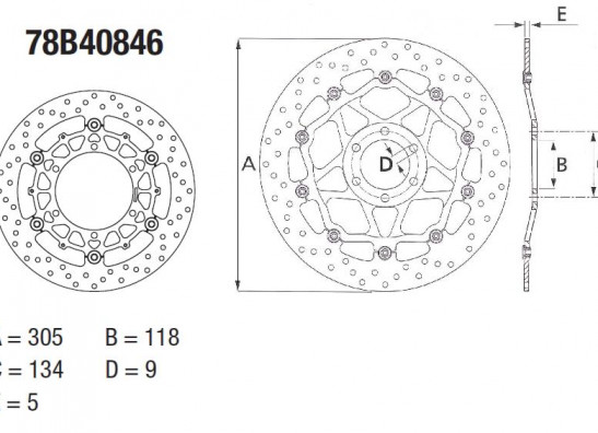 Brake disc front BMW K 1100 LT