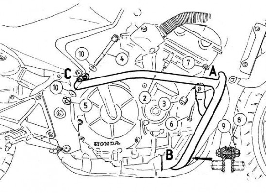 Motorschutzbugel Sturzbugel Honda CBF 600