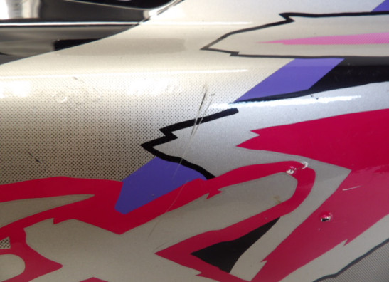 Heck links Suzuki GSX R 750