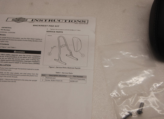 Rugsteun sissybar Harley Davidson Sportster