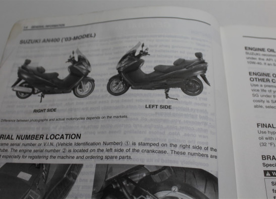 Bedienungsanleitung Suzuki Burgman 400