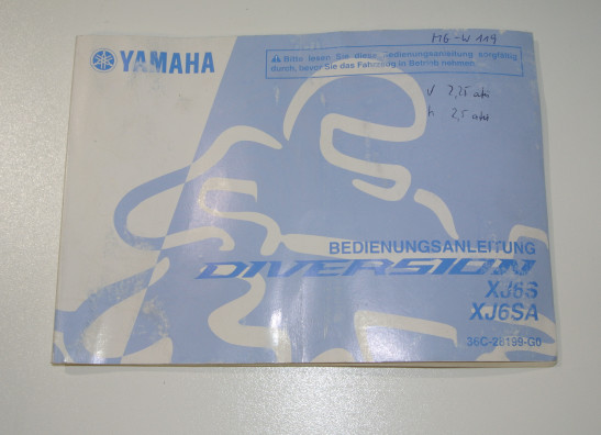 Manuel Yamaha XJ 600 Diversion