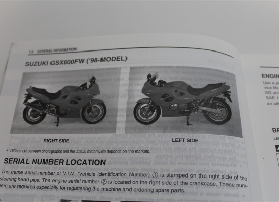 Werkplaatshandboek Suzuki GSX F 600