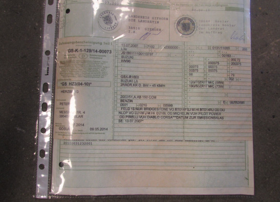 Frame - onderdelen Suzuki GSX R 1000