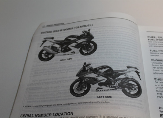 Bedienungsanleitung Suzuki GSX R 1000