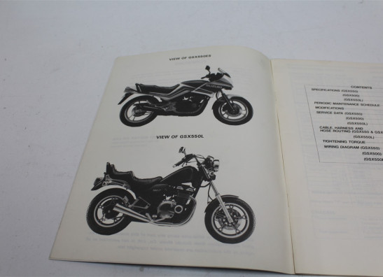 Werkplaatshandboek Suzuki GSX 550 EF