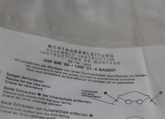 Wind screen Suzuki GSF 1200 Bandit