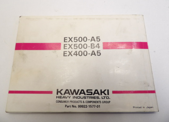 Fahrerhandbuch Kawasaki GPZ 500