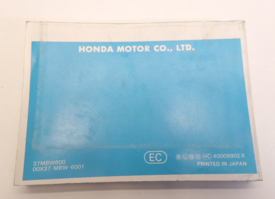 Instructieboekje Honda CBR 600 F