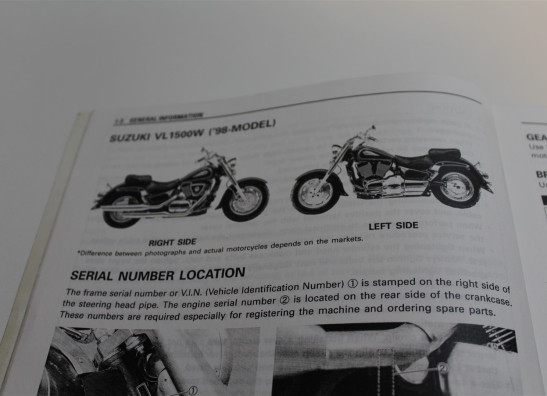 Instruction manual Suzuki VL 1500 Intruder