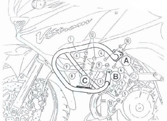 Motorschutzbugel Sturzbugel Suzuki DL 1000 V STROM