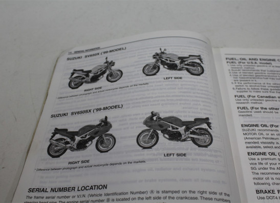 Werkplaatshandboek Suzuki SV 650